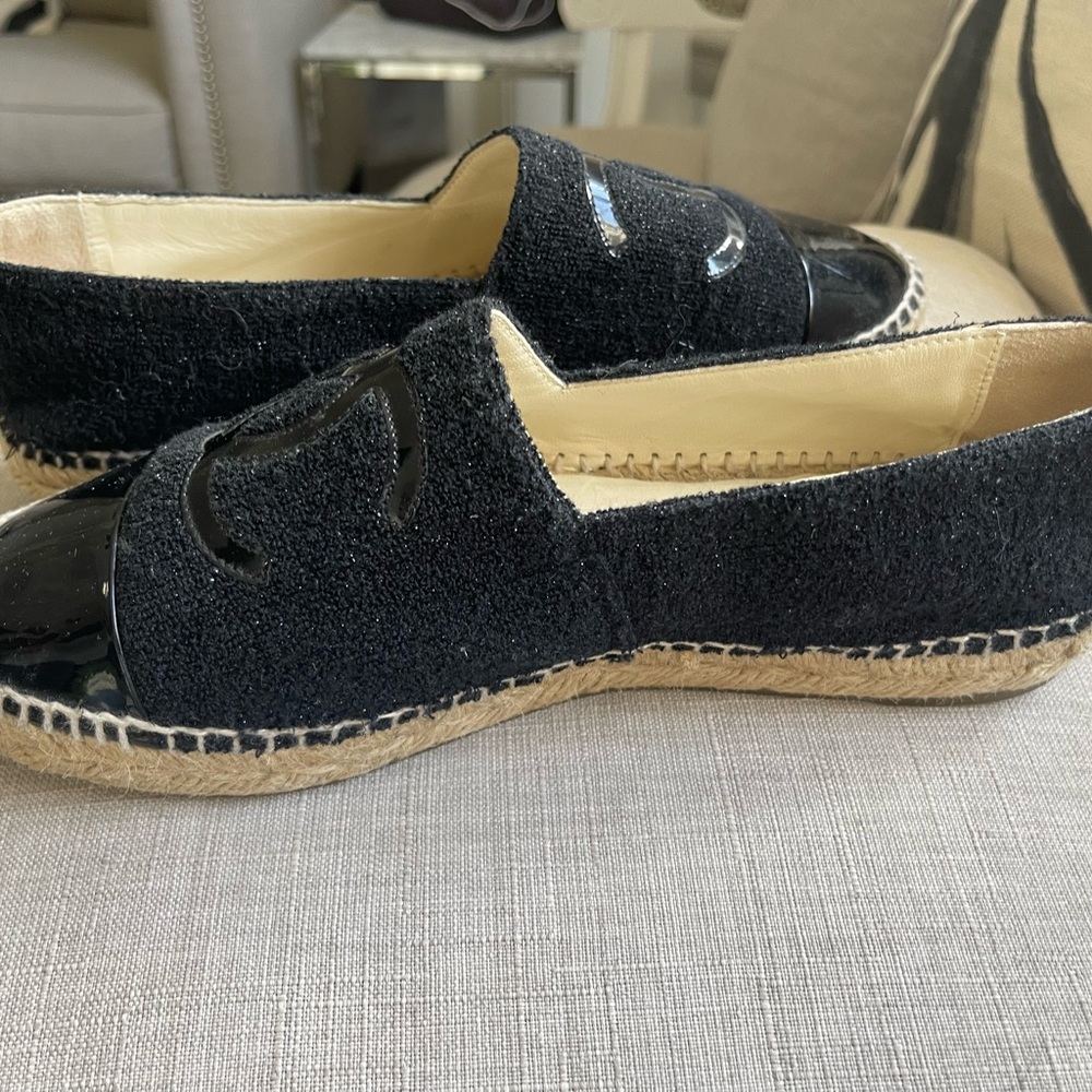 Authentic Chanel espadrilles flat shoes slip-ons - Picture 8 of 11